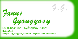 fanni gyongyosy business card