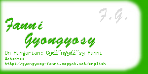 fanni gyongyosy business card